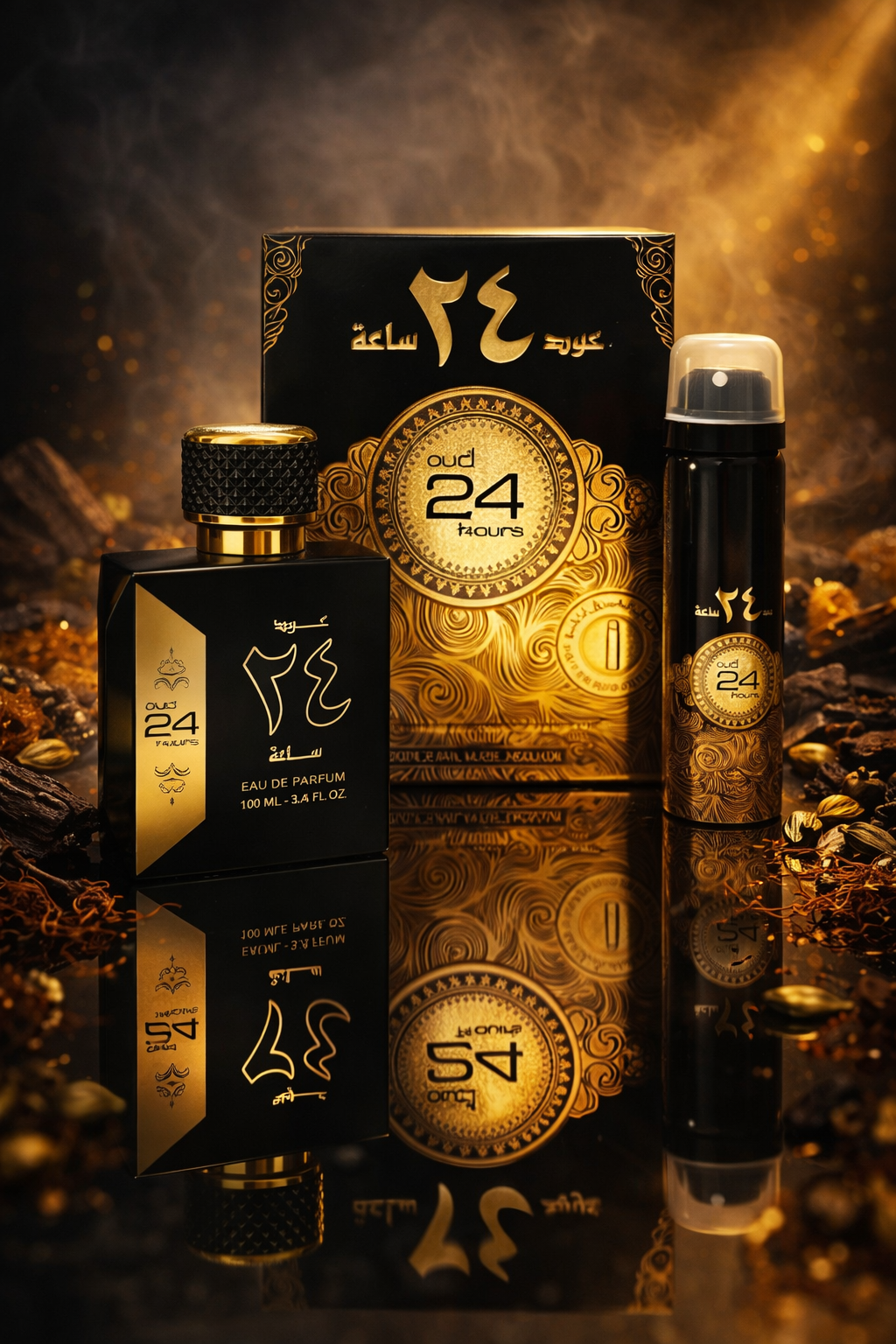 Ard Al Zaafaran Oud 24 Hours Eau De Parfum Gift Set (EDP + Deo)