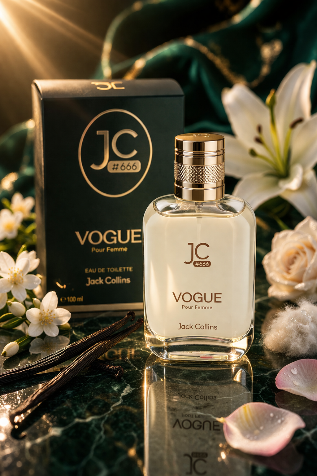 J&C #666 Vogue Eau De Toilette for Women | Elegant Floral Vanilla Perfume | Long Lasting Feminine Fragrance