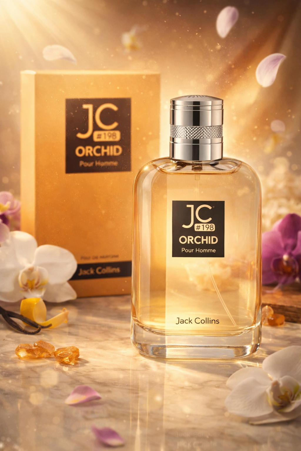 J&C #198 Orchid Eau De Parfum for Men | Floral Woody Warm Perfume | Long Lasting Elegant Fragrance