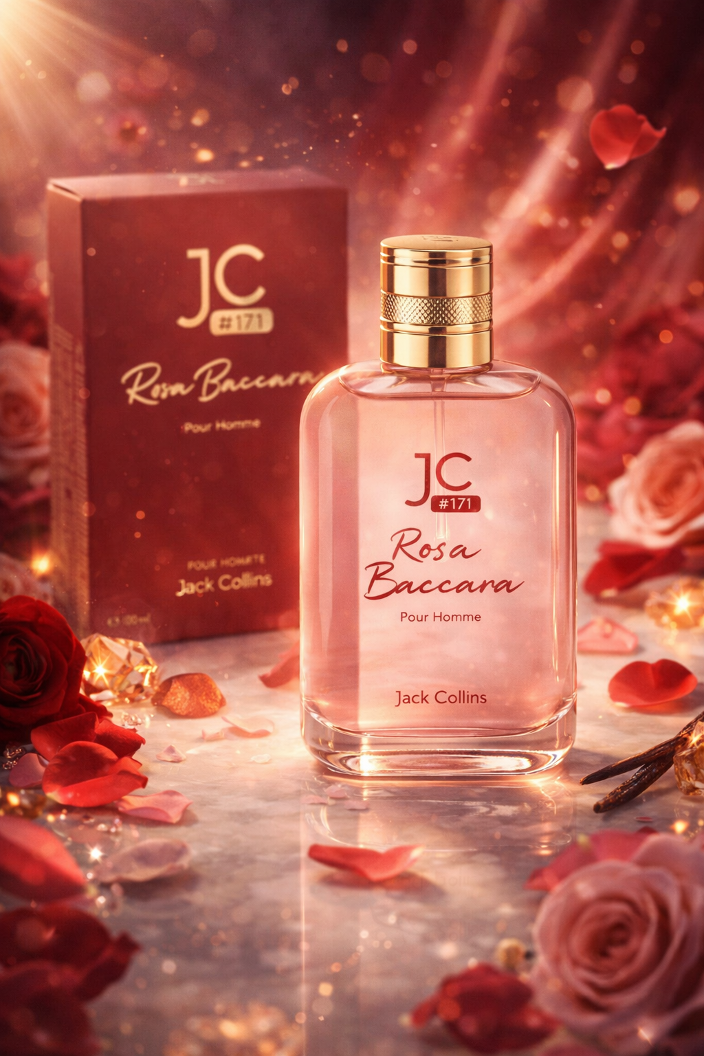 J&C #171 Rosa Baccara Eau De Parfum | Romantic Rose Woody Perfume | Long Lasting Elegant Fragrance