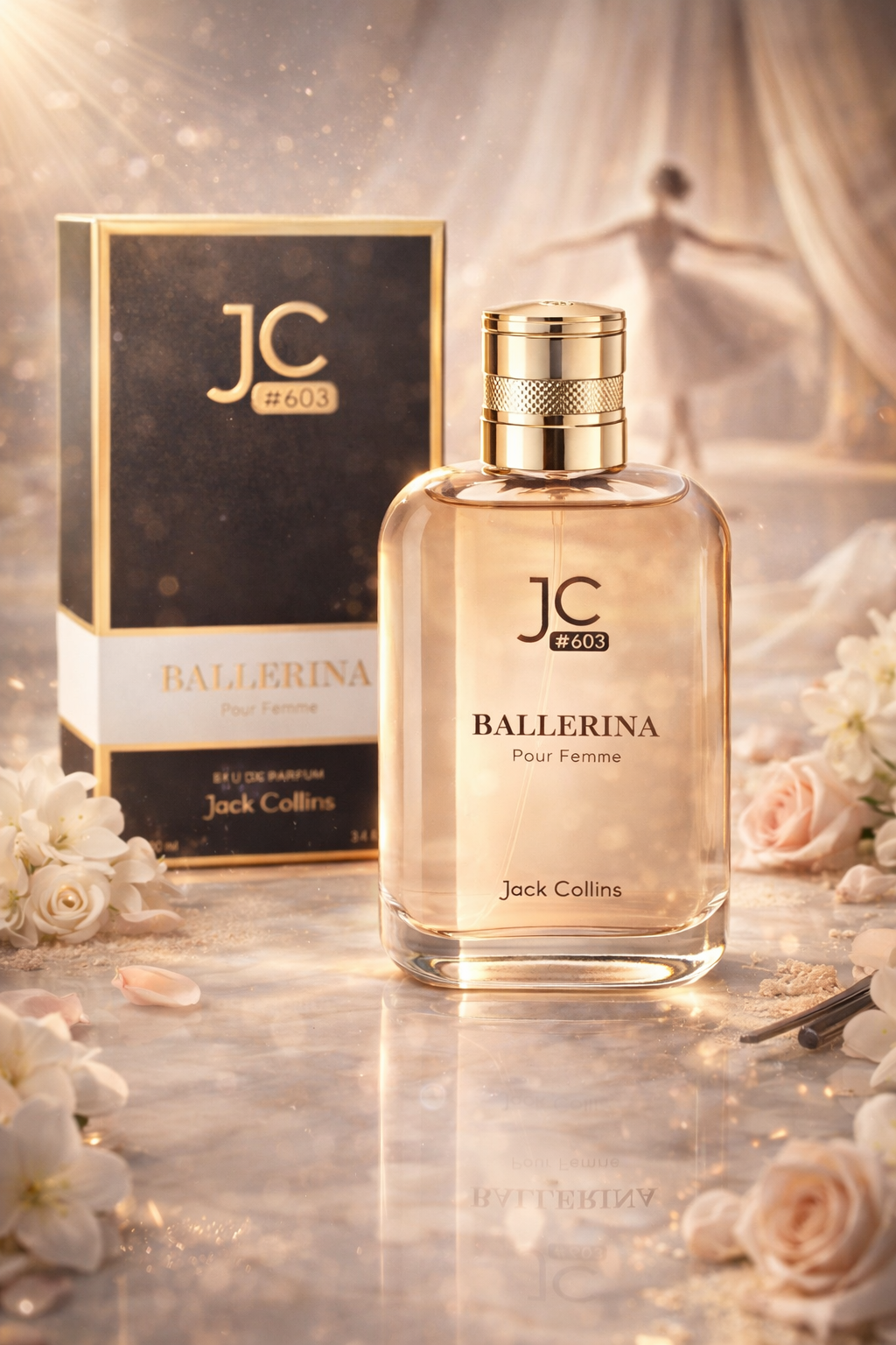 J&C #603 Ballerina Eau De Parfum for Women | Soft Floral Elegant Perfume | Long Lasting Feminine Fragrance