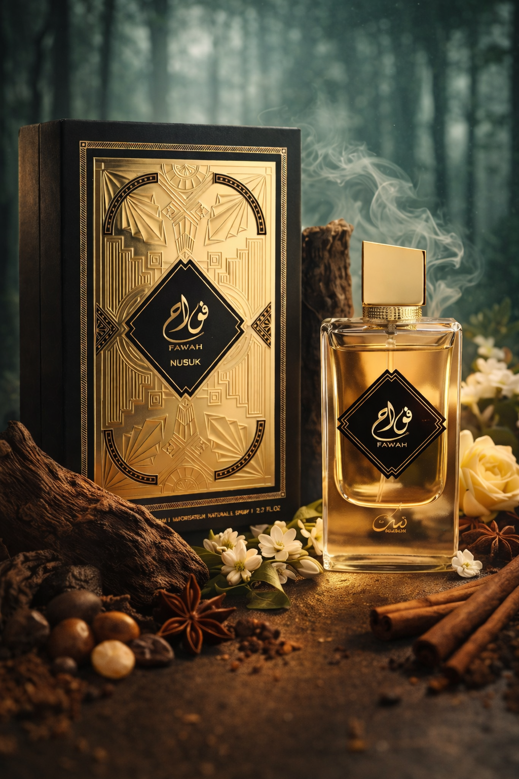 Nusuk Fawah Eau De Parfum – Premium Woody Spicy Fragrance for Men & Women