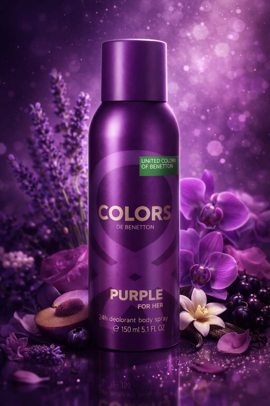 Benetton Colors Purple for Her Deodorant Body Spray 150ML