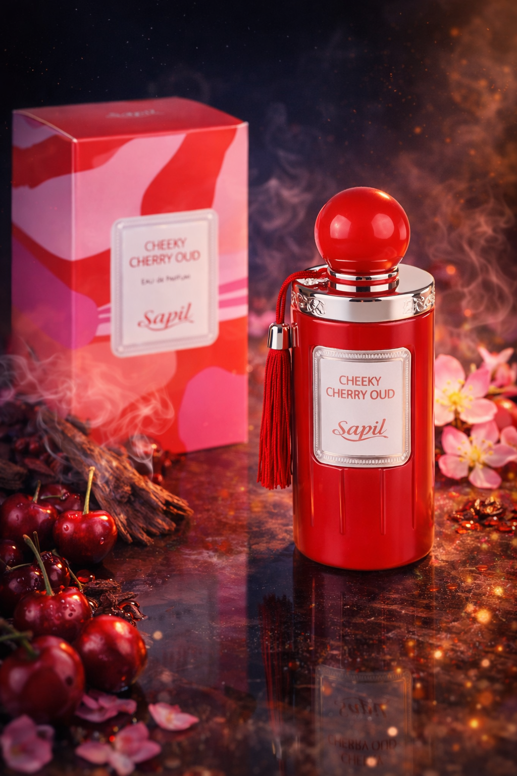 Sapil Cheeky Cherry Oud Eau De Parfum | Sweet Cherry Oud Floral Perfume