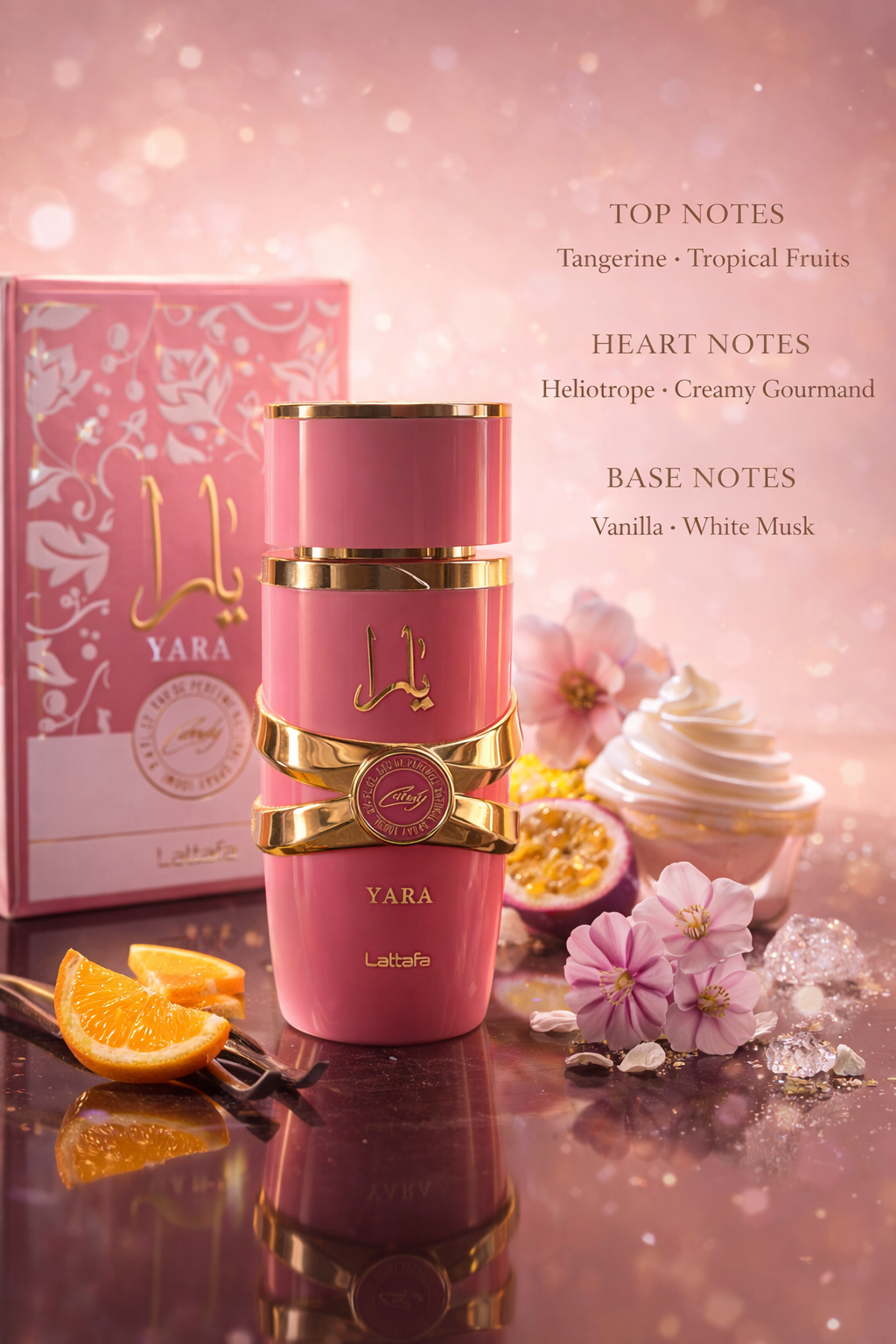 Lattafa Yara Candy Eau De Parfum 100ml – Sweet Gourmand Vanilla Fruity Perfume for Women
