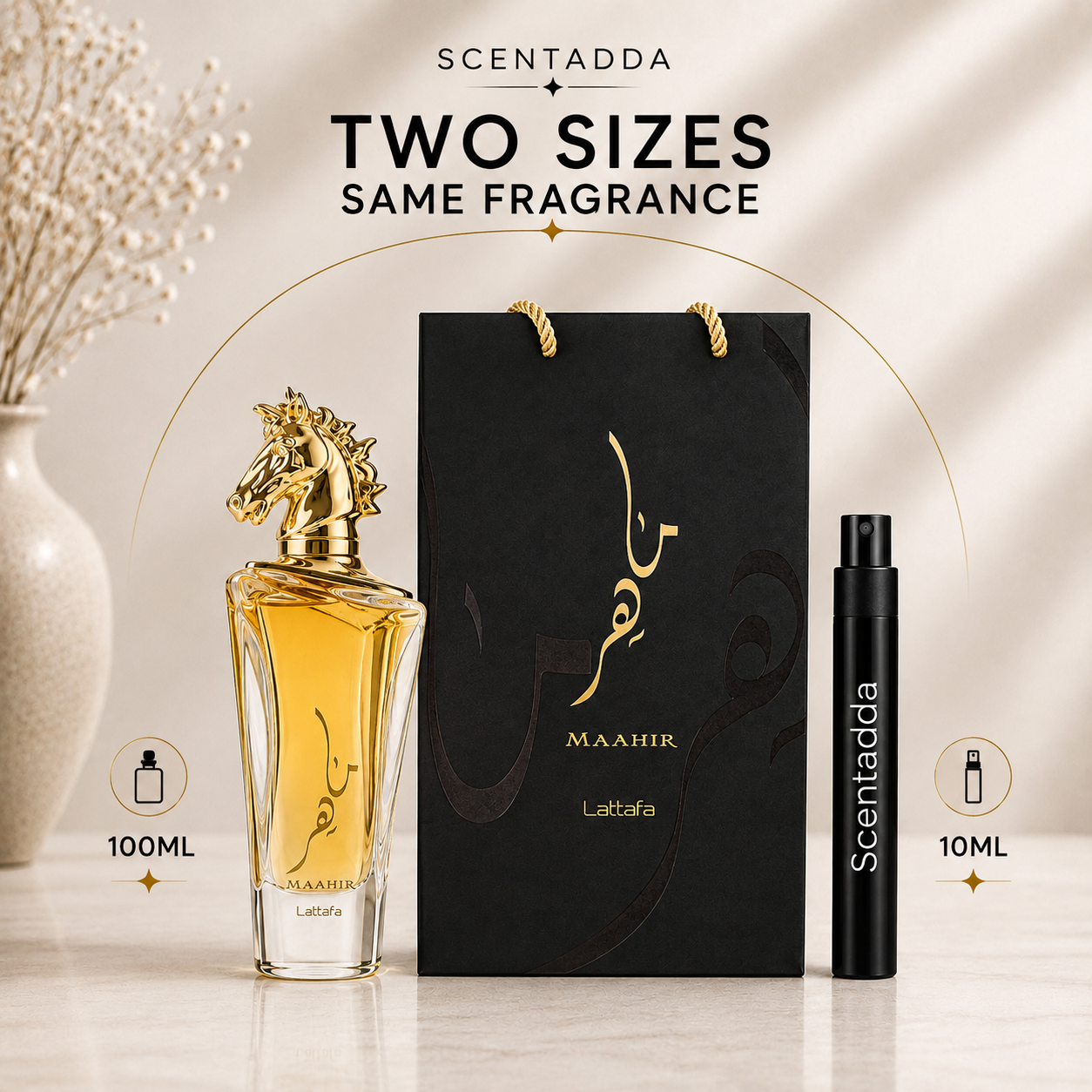 Lattafa Maahir 10ML Decant – Premium Fragrance Travel Size
