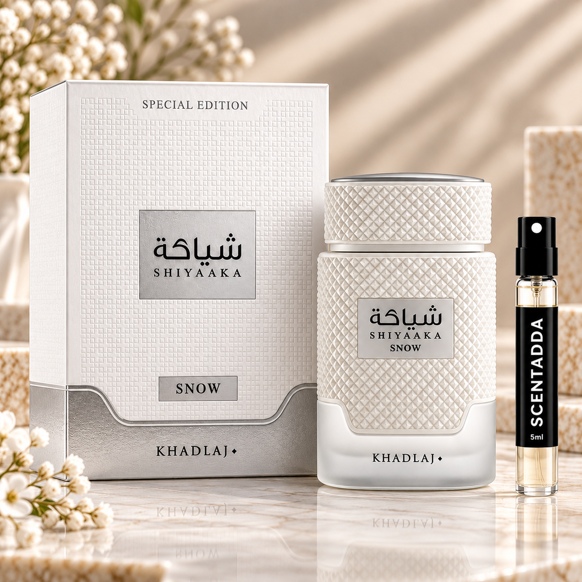 Khadlaj Shiyaaka Snow Eau de Parfum 5ml Tester