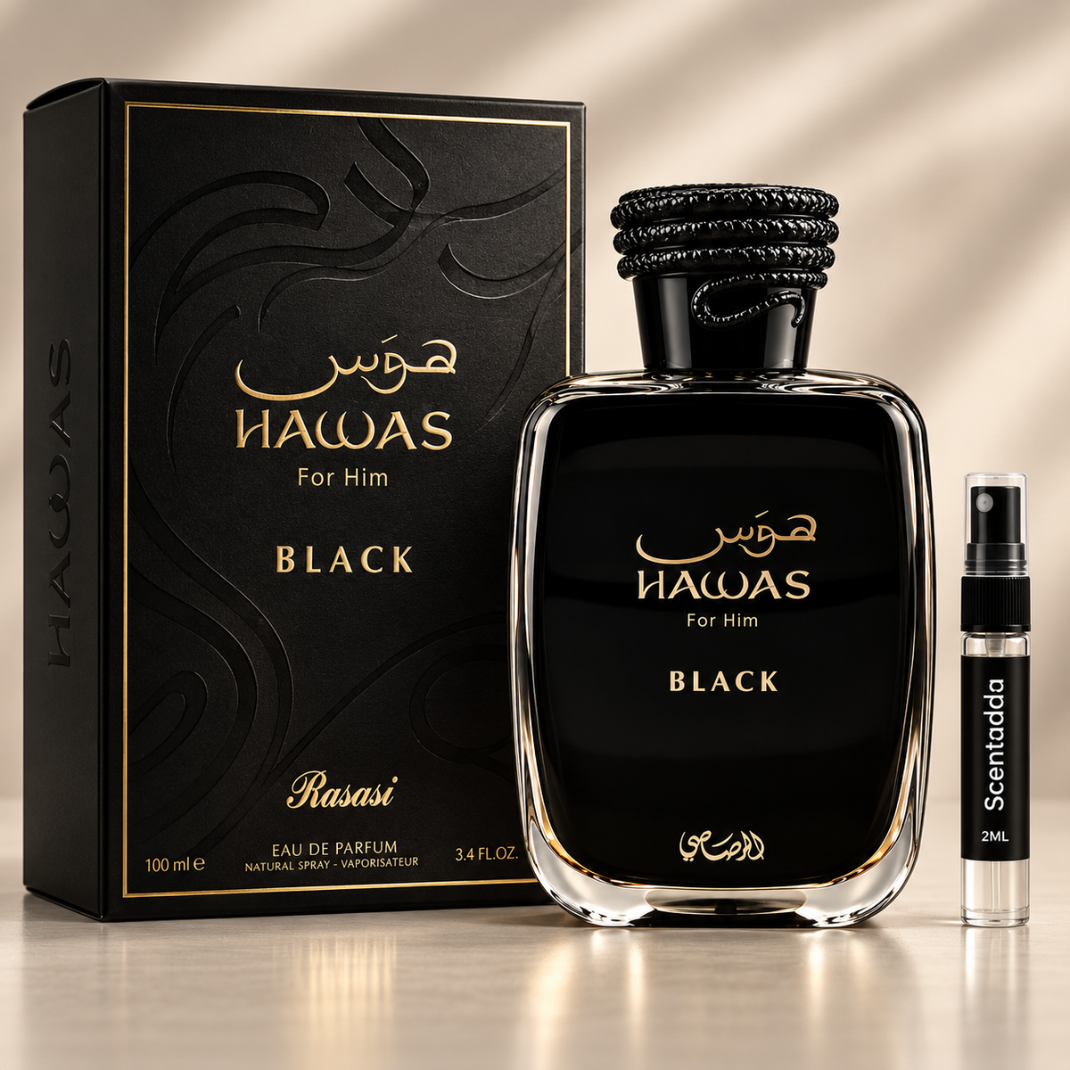 Rasasi Hawas Black For Him Eau de Parfum 2ml Tester