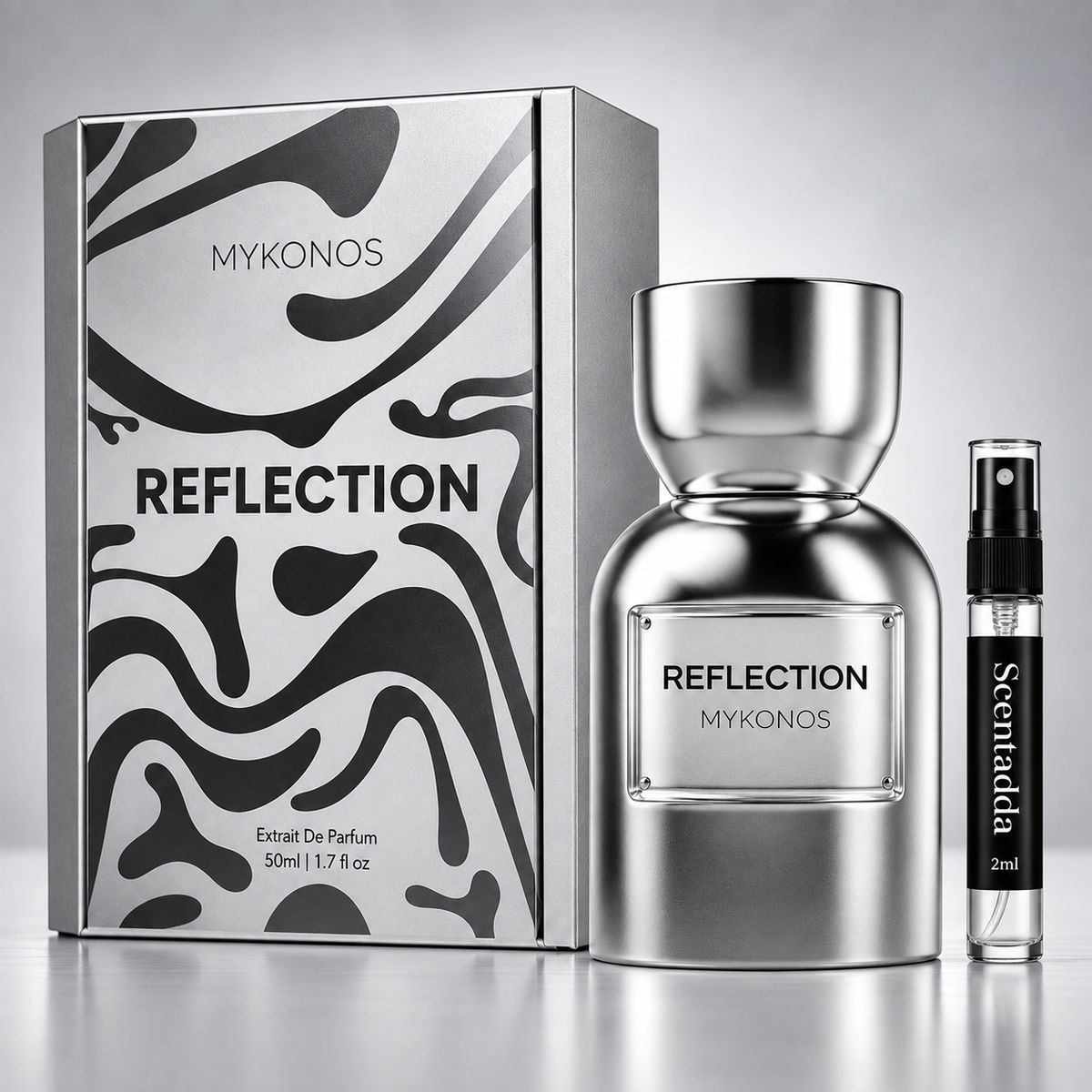 Mykonos Reflection 2ml Tester – Extrait de Parfum Sample | ScentAdda