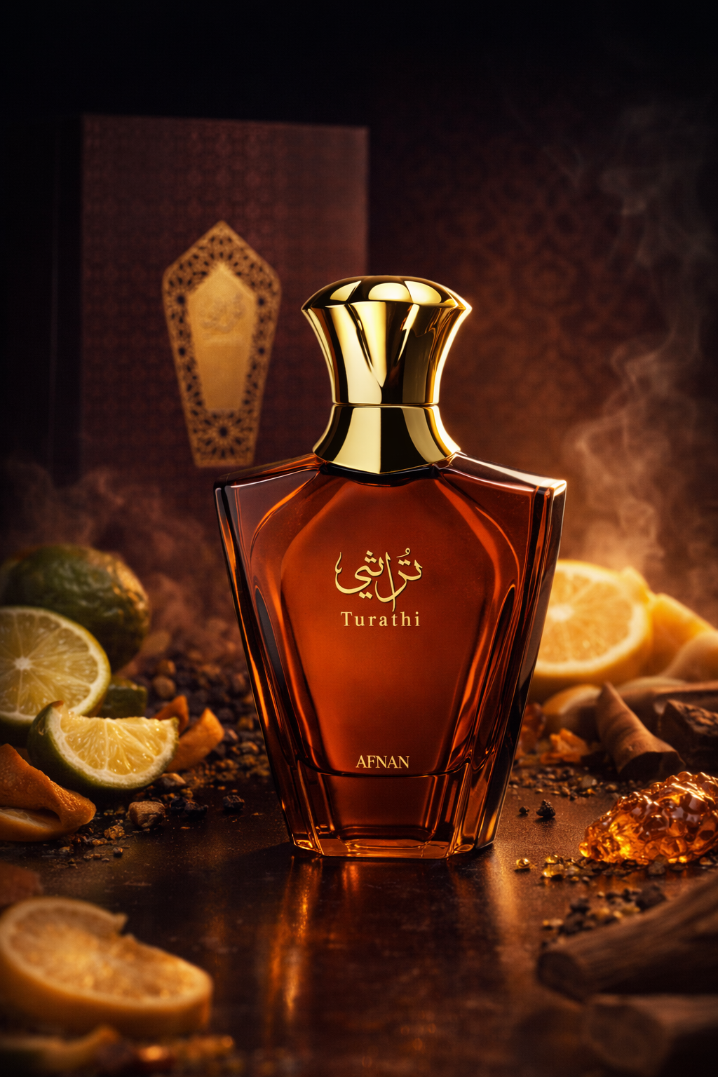 Afnan Turathi Eau De Parfum for Men - Warm Spicy Citrus Woody Fragrance