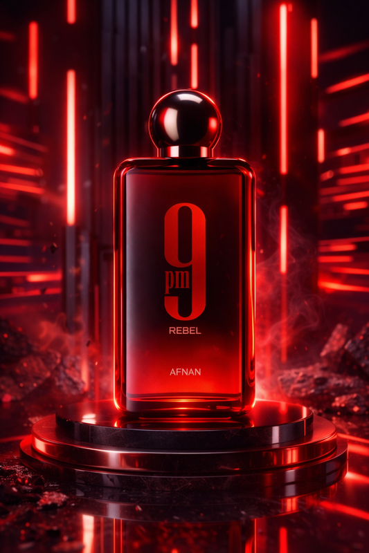Afnan 9 PM Rebel Eau De Parfum for Men - Bold Spicy Amber Woody Fragrance