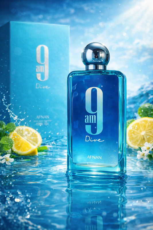 Afnan 9 AM Dive Eau De Parfum for Men - Fresh Citrus Aquatic Fragrance