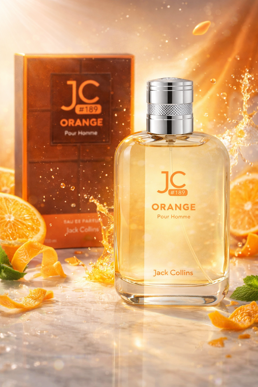 J&C #189 Orange Eau De Parfum for Men | Fresh Citrus Aromatic Perfume | Long Lasting Everyday Fragrance
