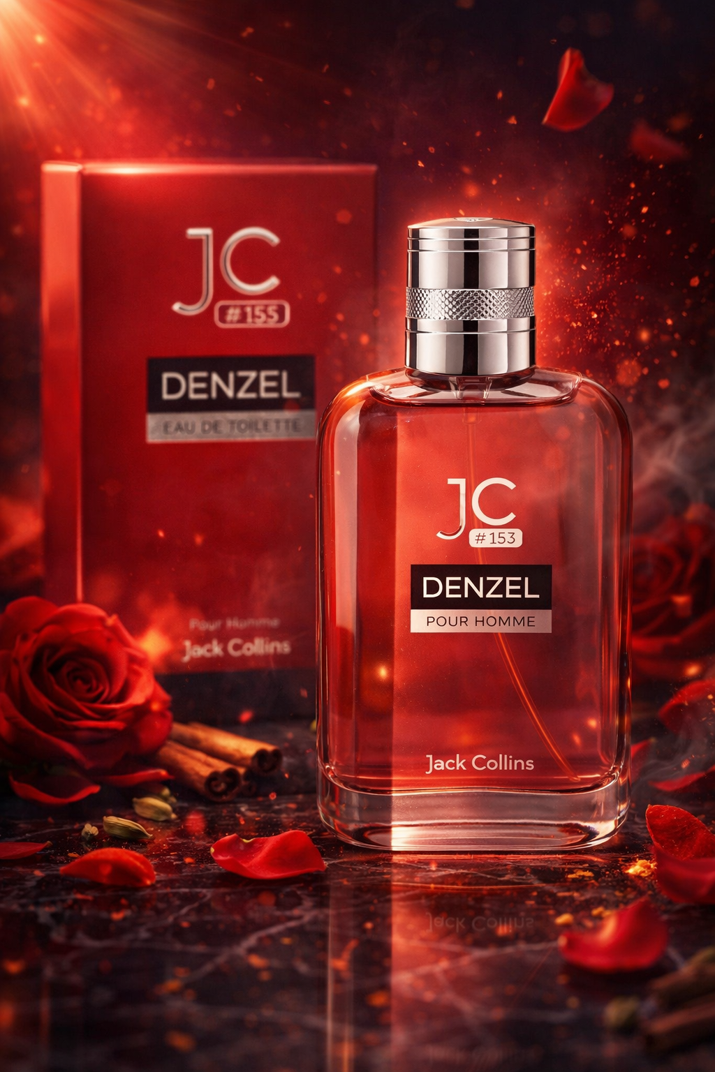 J&C #153 Denzel Eau De Toilette for Men | Warm Spicy Woody Perfume | Long Lasting Masculine Fragrance