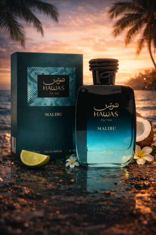 Rasasi Malibu Eau De Parfum – Warm Fresh Tropical Fragrance for Men & Women