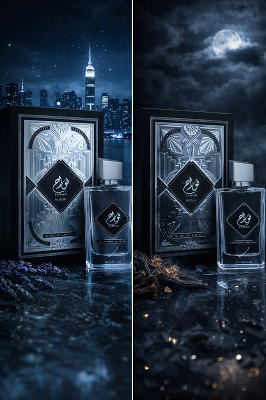 Nusuk Fawah Midnight Edition Eau De Parfum – Premium Fresh Woody Night Fragrance for Men