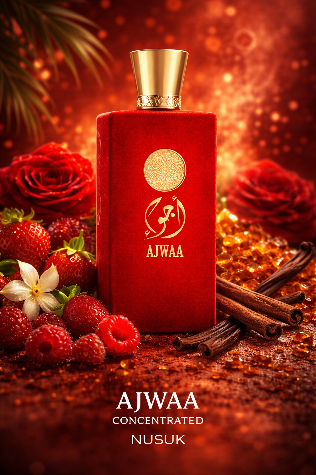 Nusuk Ajwaa Concentrated Eau De Parfum – Premium Sweet Fruity Vanilla Fragrance for Men & Women