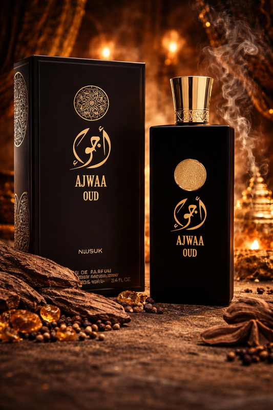 Nusuk Ajwaa Oud Eau De Parfum – Premium Dark Woody Oud Fragrance for Men & Women
