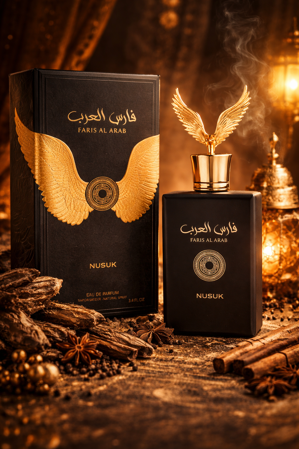 Nusuk Faris Al Arab Eau De Parfum – Premium Oriental Woody Spicy Fragrance for Men