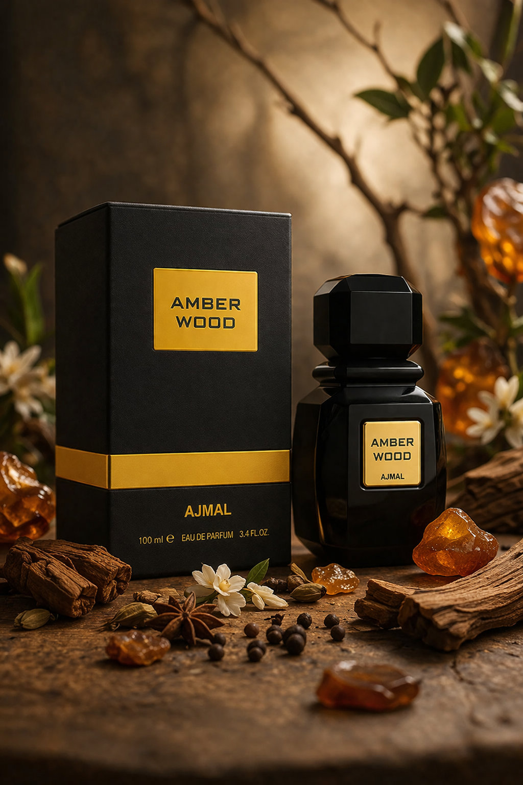 Ajmal Amber Wood Eau De Parfum 100ml For Men & Women