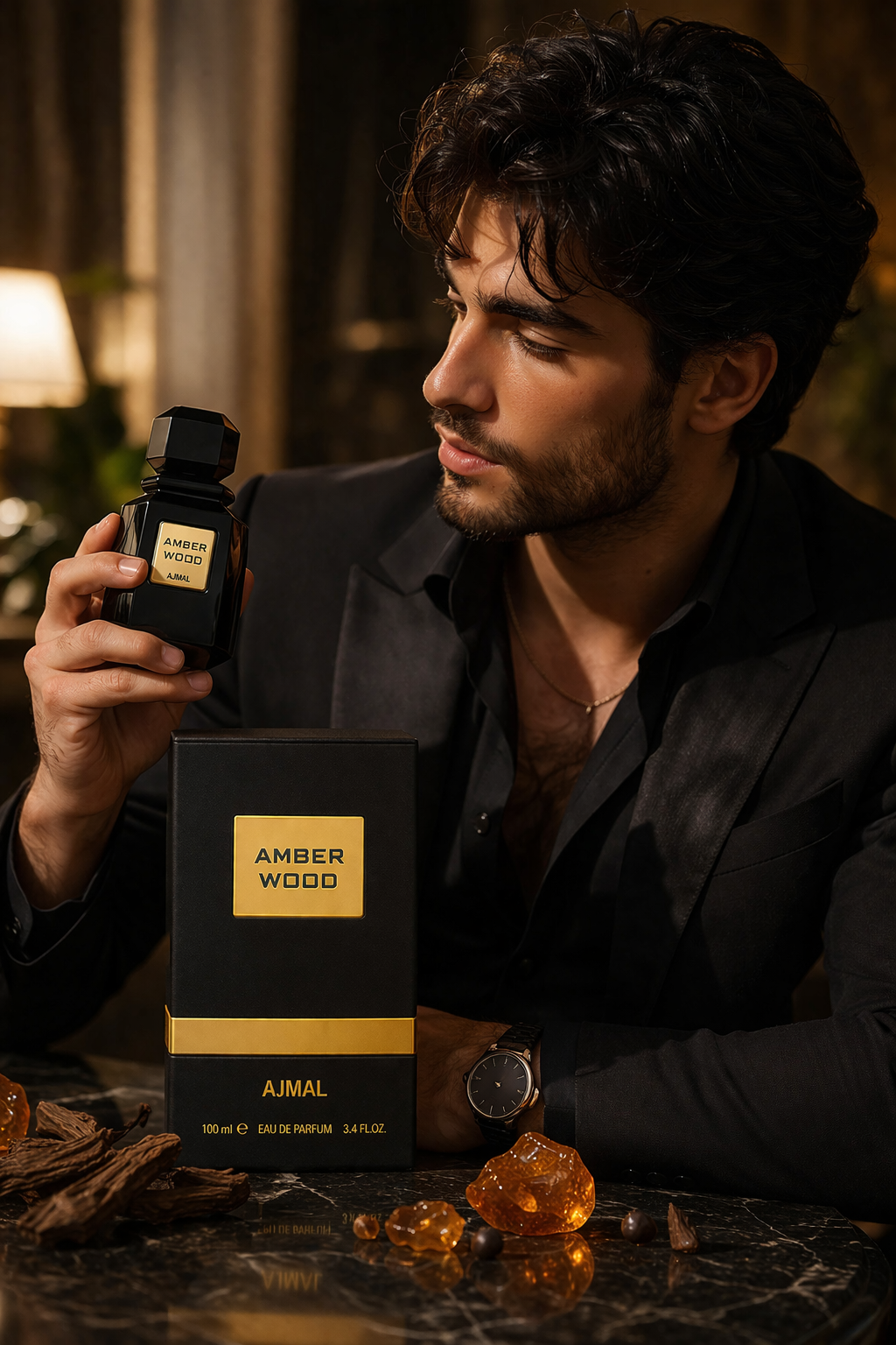 Ajmal Amber Wood Eau De Parfum 100ml For Men & Women