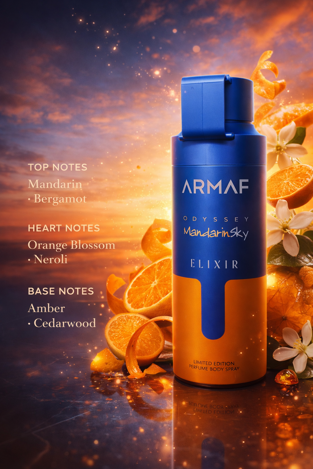 Armaf Odyssey Mandarin Sky Elixir Limited Edition Perfume Body Spray for Men