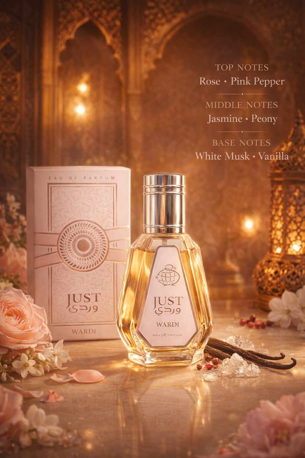 Just Wardi Eau De Parfum – Elegant Rose Floral Perfume for Women | Long Lasting Luxury Fragrance