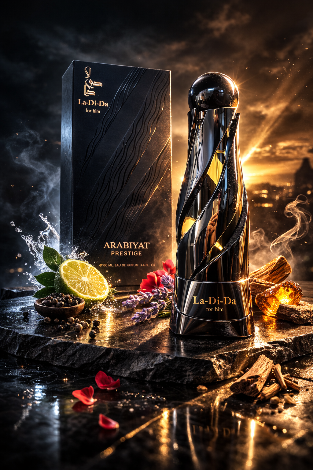 Arabiyat Prestige La-Di-Da For Him Eau De Parfum 100ml – Luxury Woody Amber Men's Fragrance