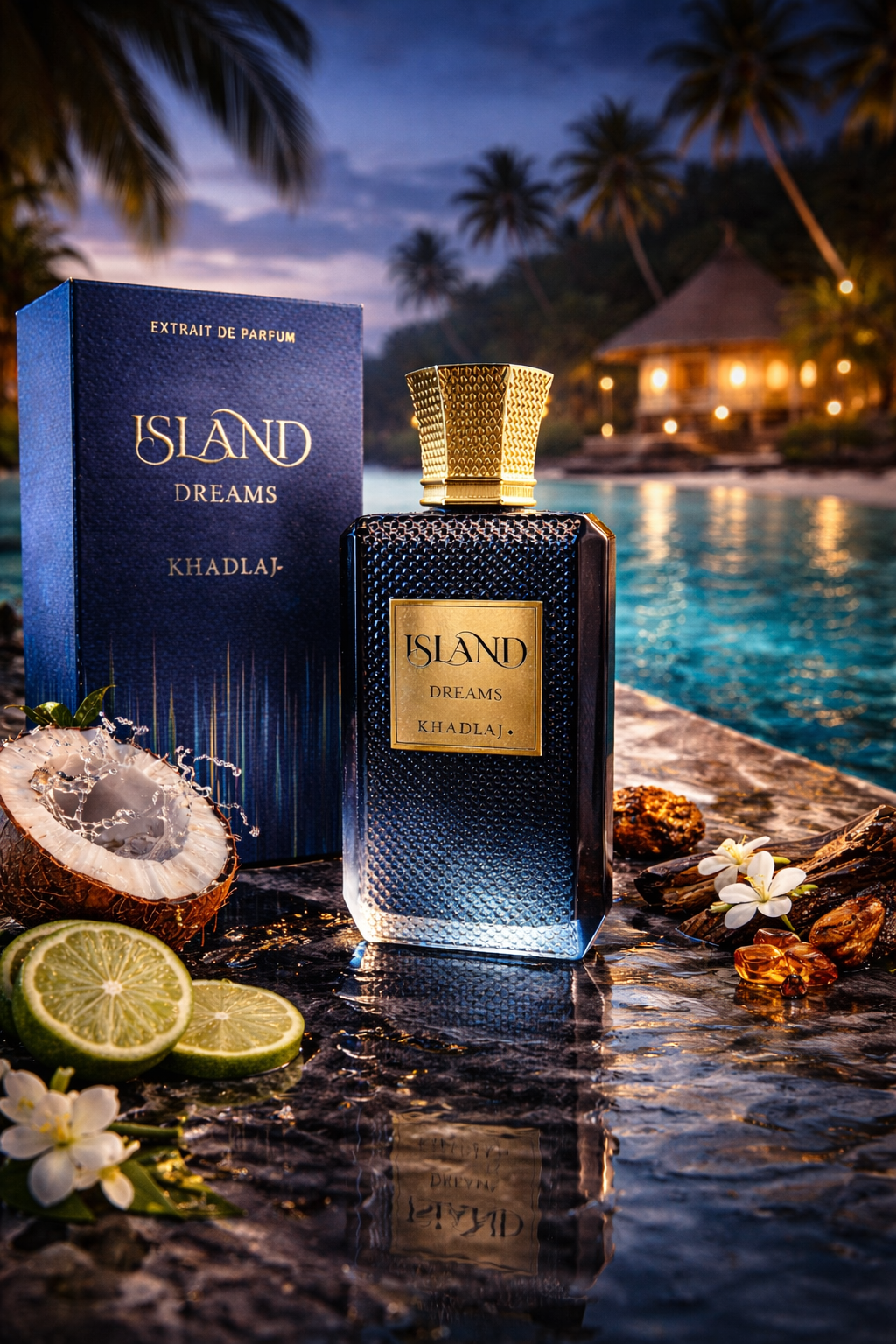 Khadlaj Island Dreams Extrait De Parfum – Luxury Tropical Marine Fragrance for Men & Women