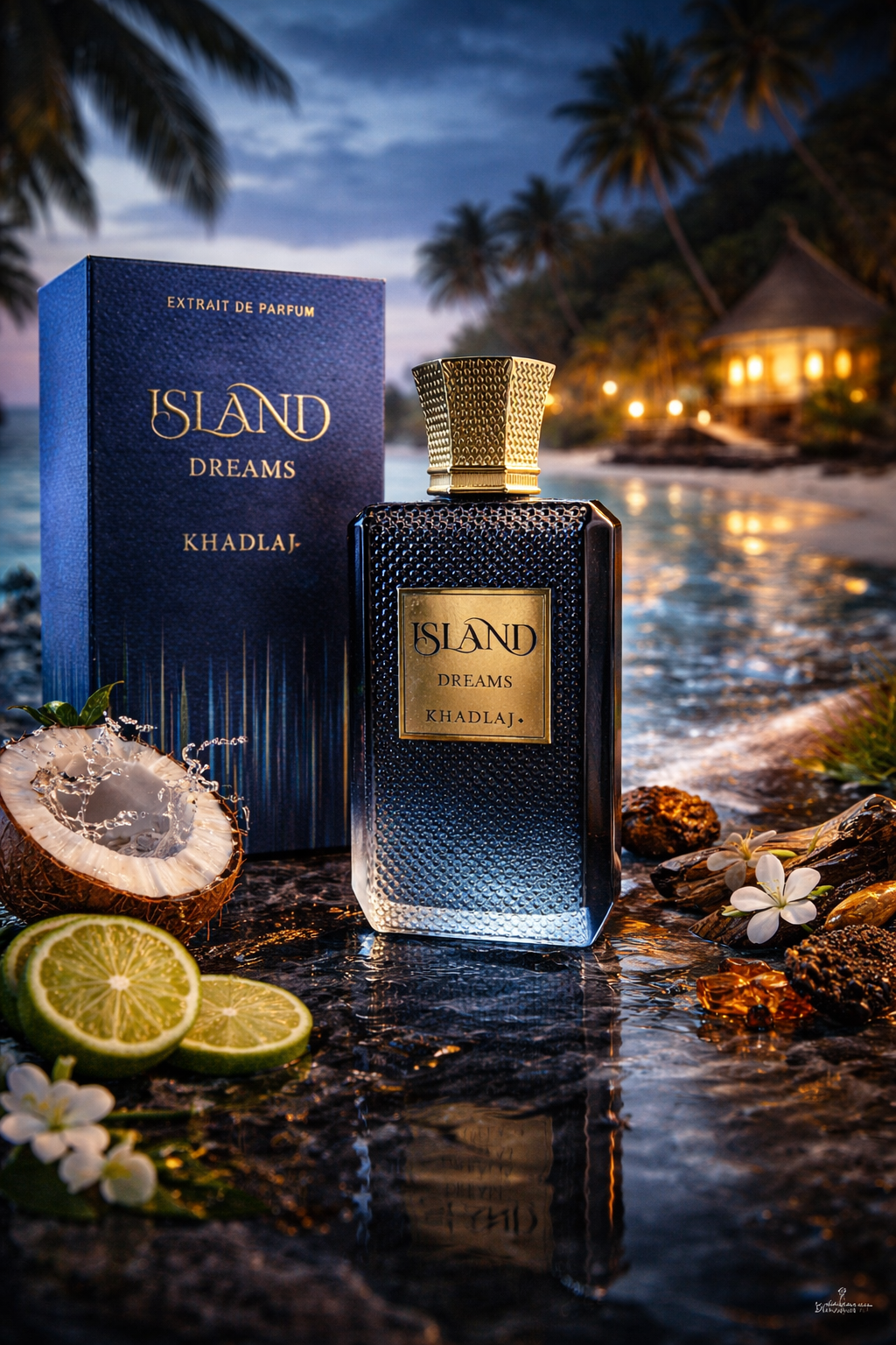 Khadlaj Island Dreams Extrait De Parfum – Luxury Tropical Marine Fragrance for Men & Women