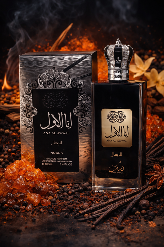 Nusuk Ana Al Awwal Eau De Parfum for Men – Premium Woody Spicy Oriental Fragrance