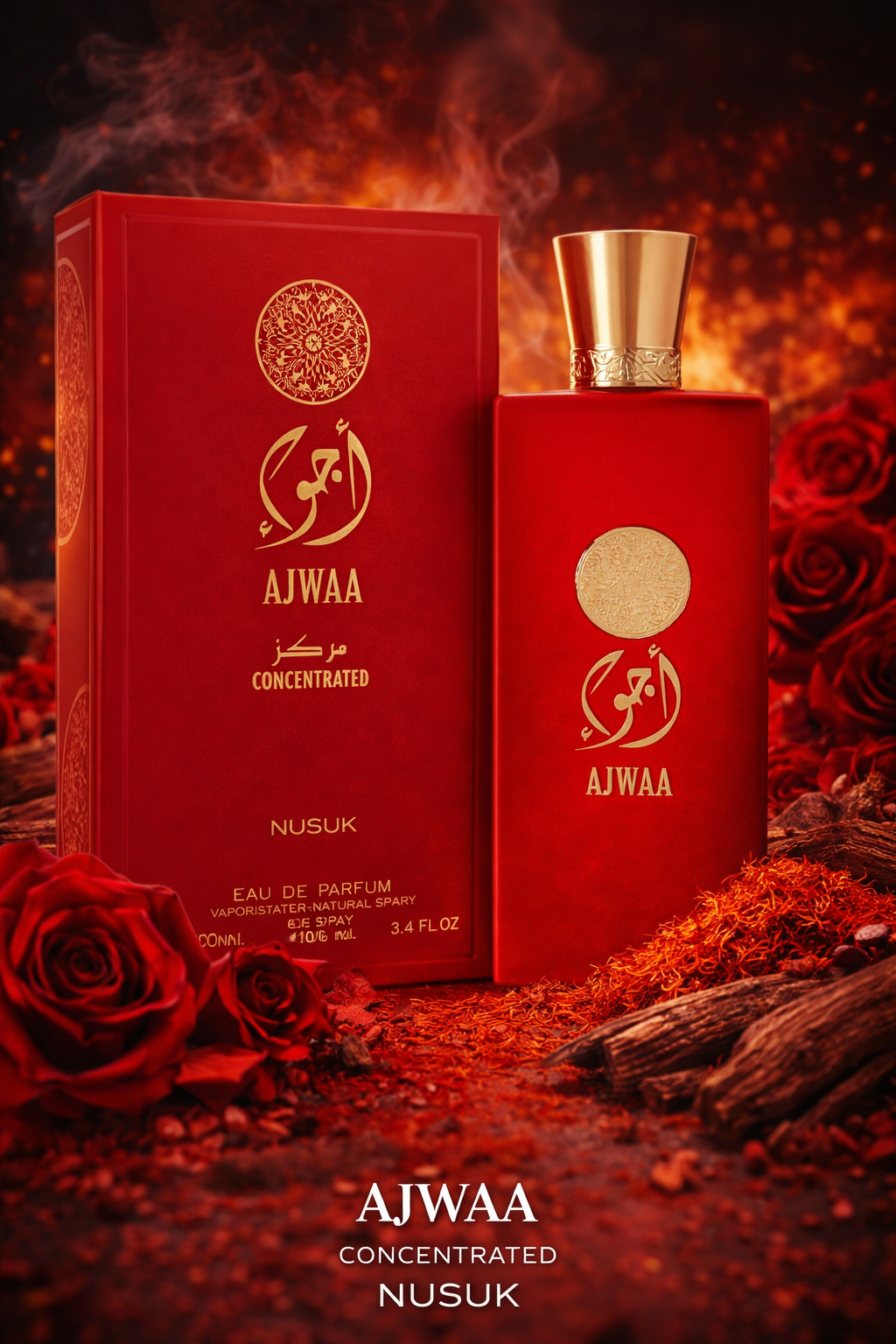 Nusuk Ajwaa Concentrated Eau De Parfum – Premium Sweet Fruity Vanilla Fragrance for Men & Women