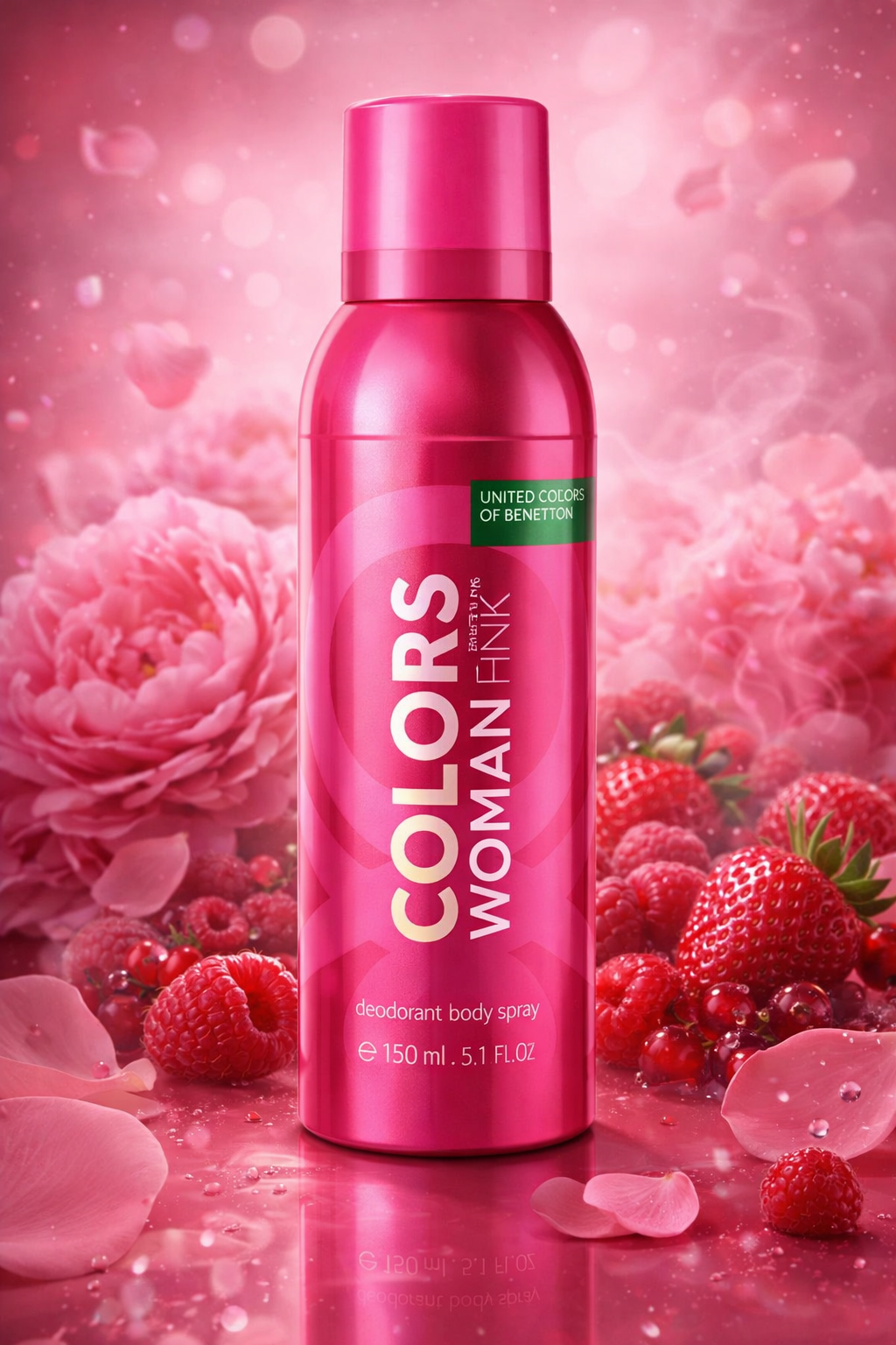 Benetton Colors Woman Pink Deodorant Body Spray 150ML
