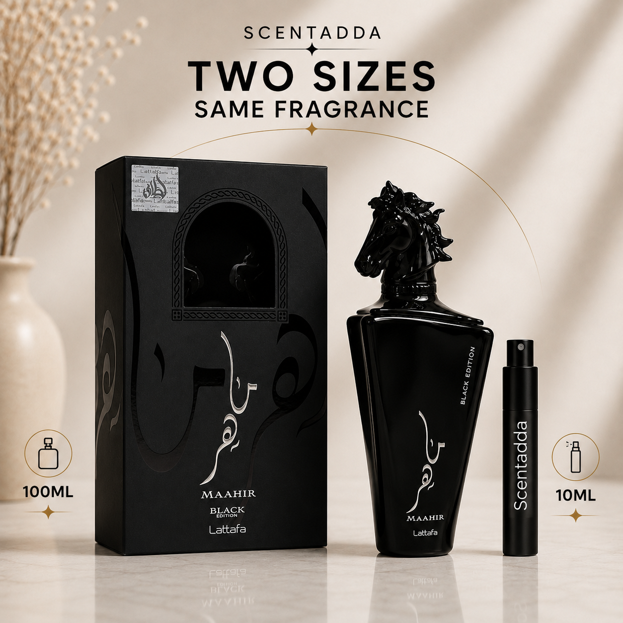 Lattafa Maahir Black Edition 10ML Decant – Premium Fragrance Travel Size