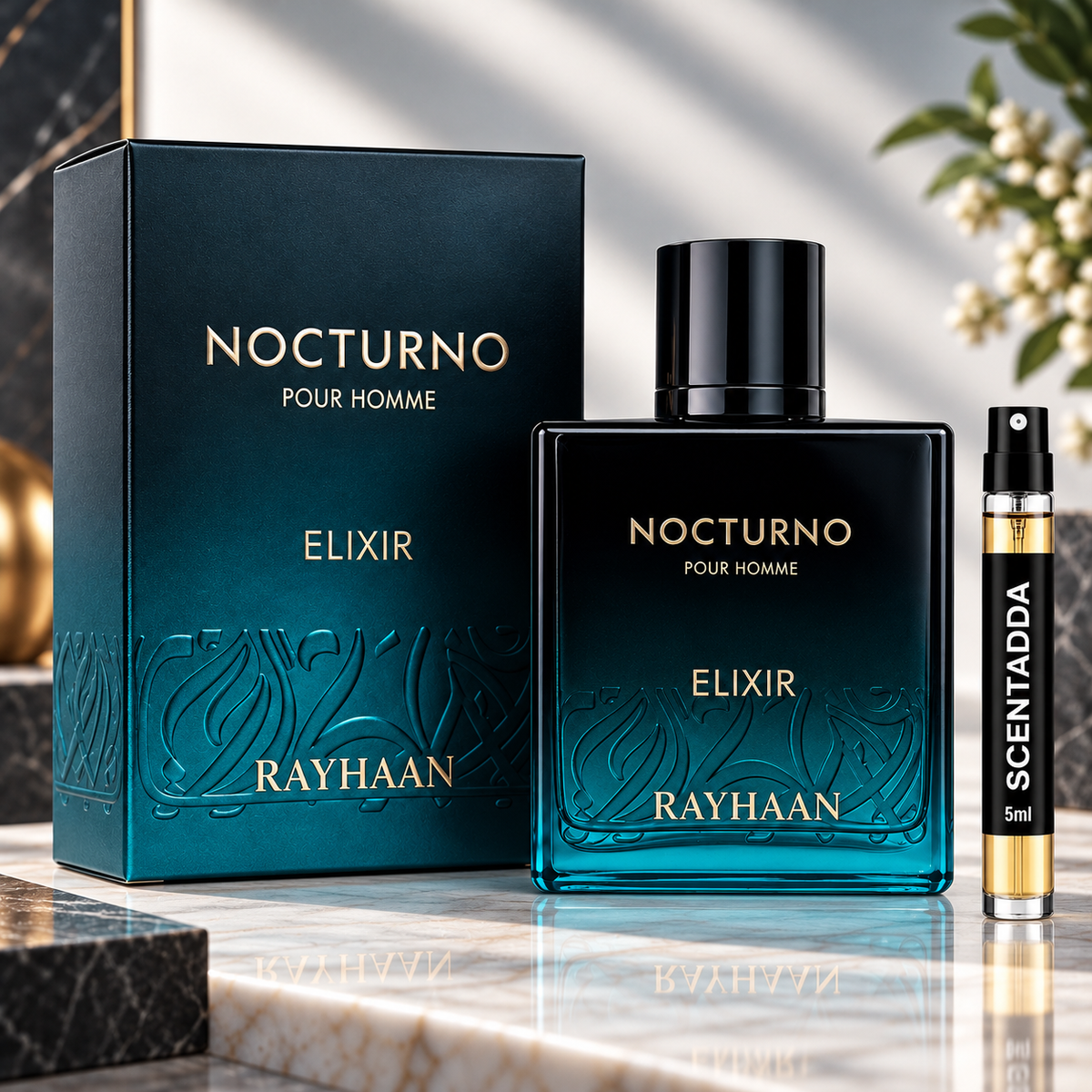 Rayhaan Nocturno Elixir Pour Homme Eau de Parfum 5ml Tester