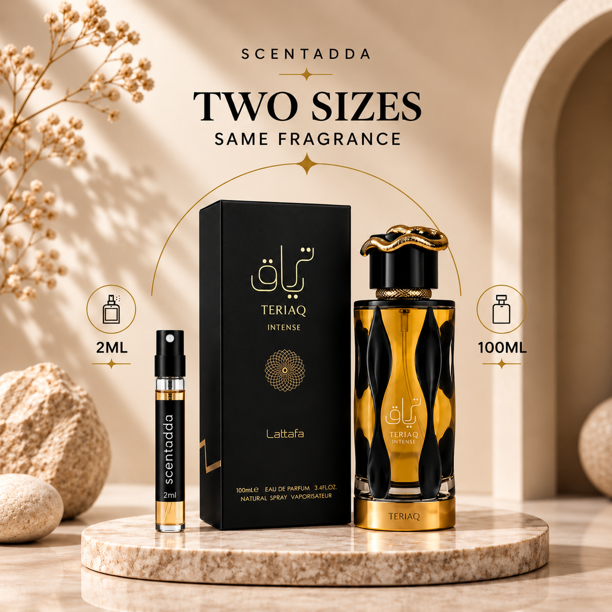 Lattafa Teriaq Intense Eau de Parfum 2ml Tester