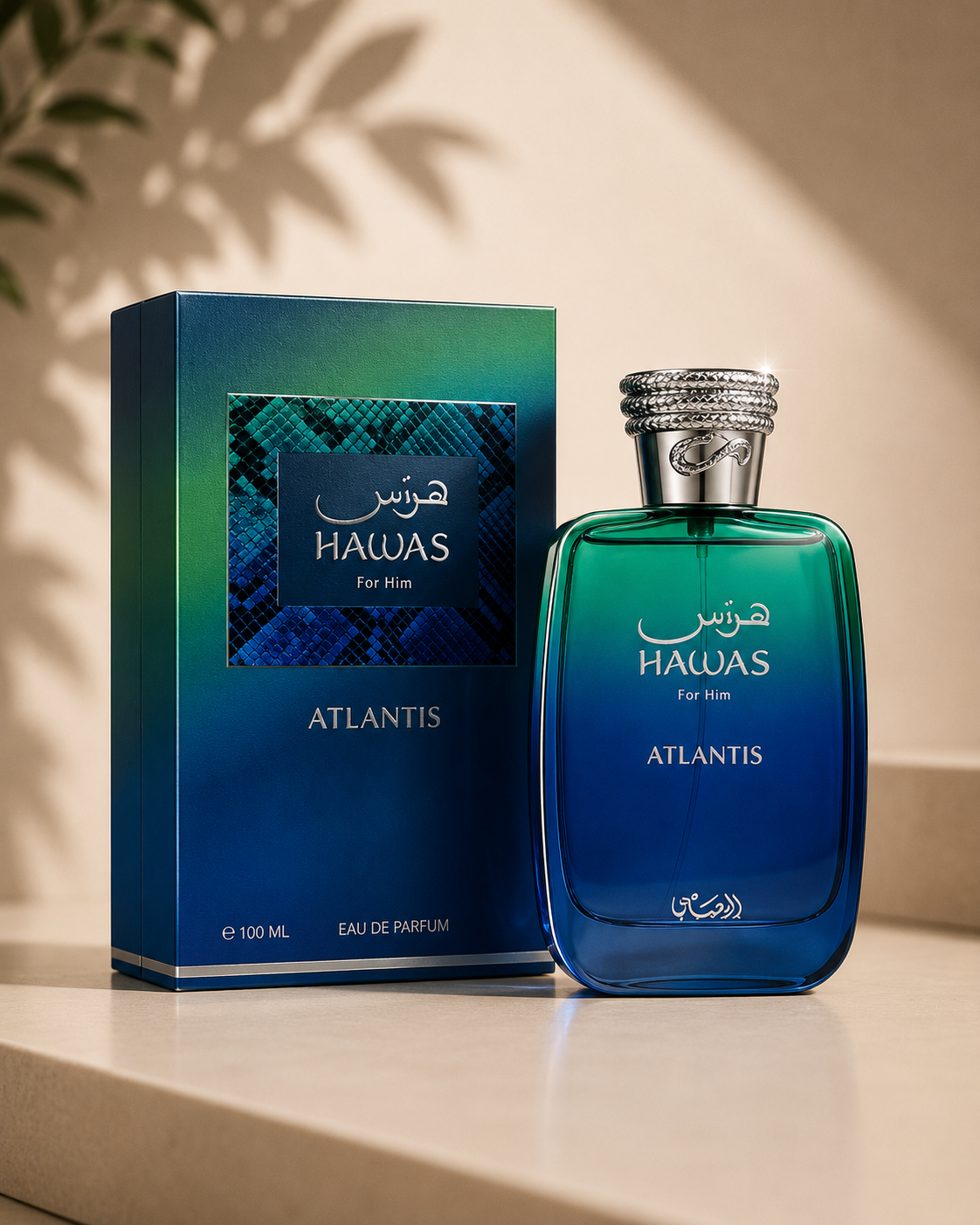 Rasasi Hawas For Him Atlantis Eau De Parfum – Premium Fresh Aquatic Aromatic Fragrance for Men
