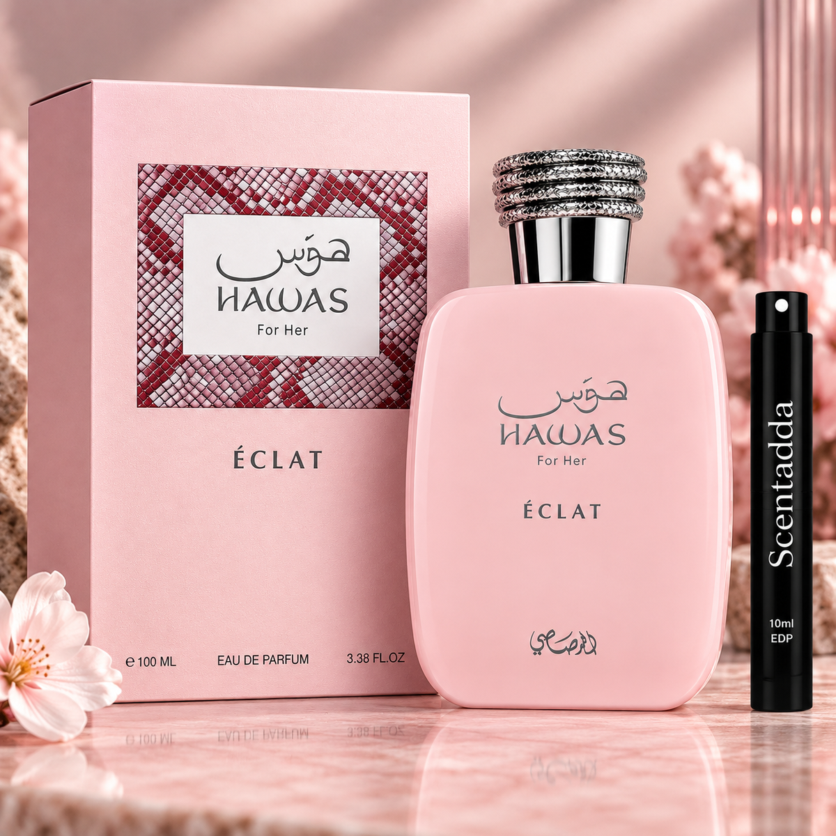 Hawas Éclat For Her 10ml Decant – Eau de Parfum | ScentAdda
