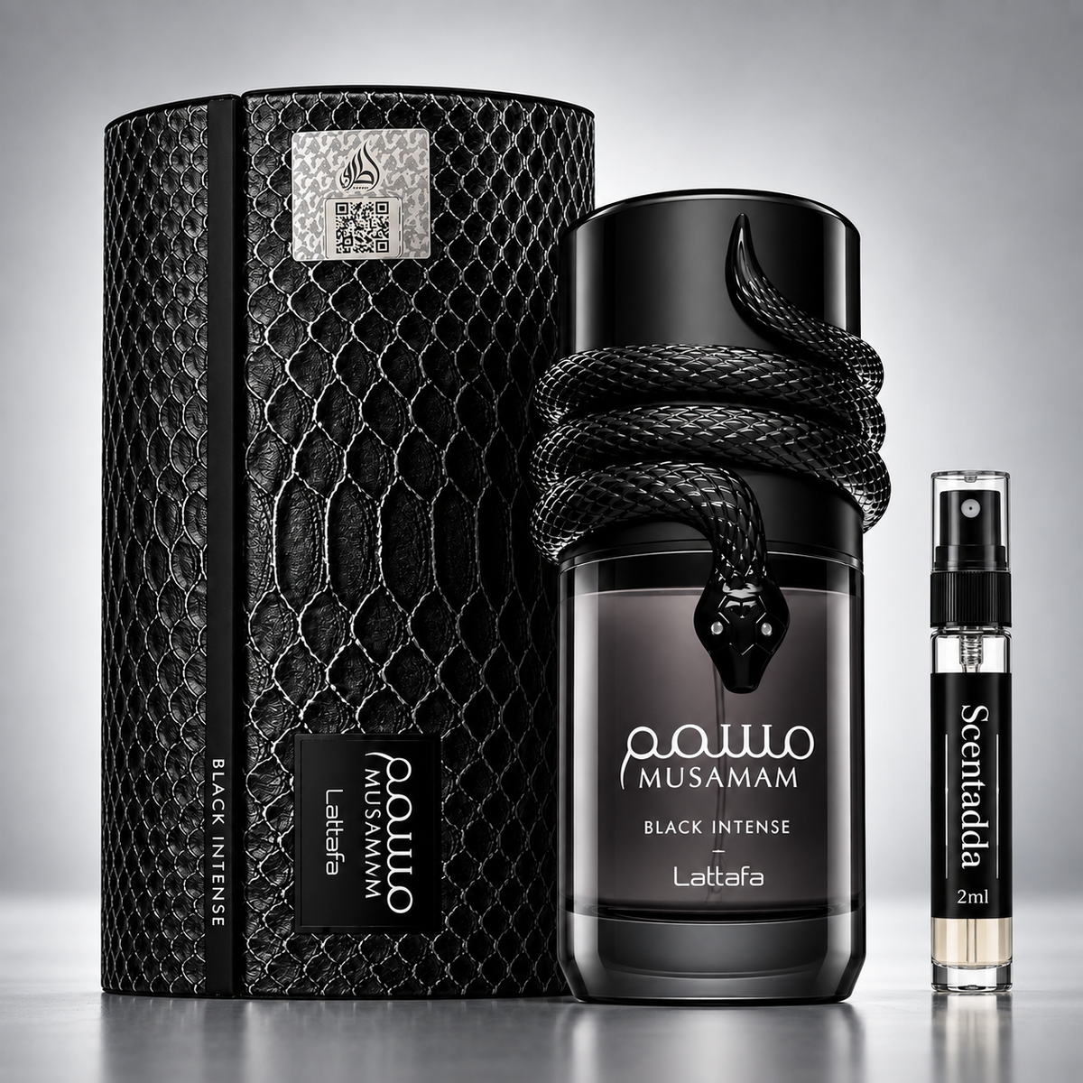 Lattafa Musamam Black Intense 2ml Tester – Premium Fragrance Sample | ScentAdda