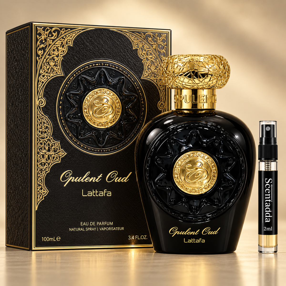 Lattafa Opulent Oud 2ml Tester – Premium Oud Fragrance Sample | ScentAdda